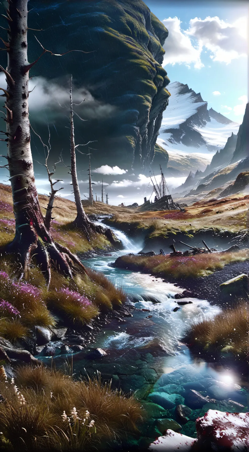 ai character: radiation land background