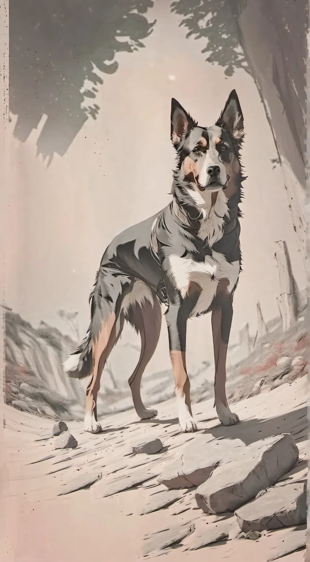 ai character: PPT background