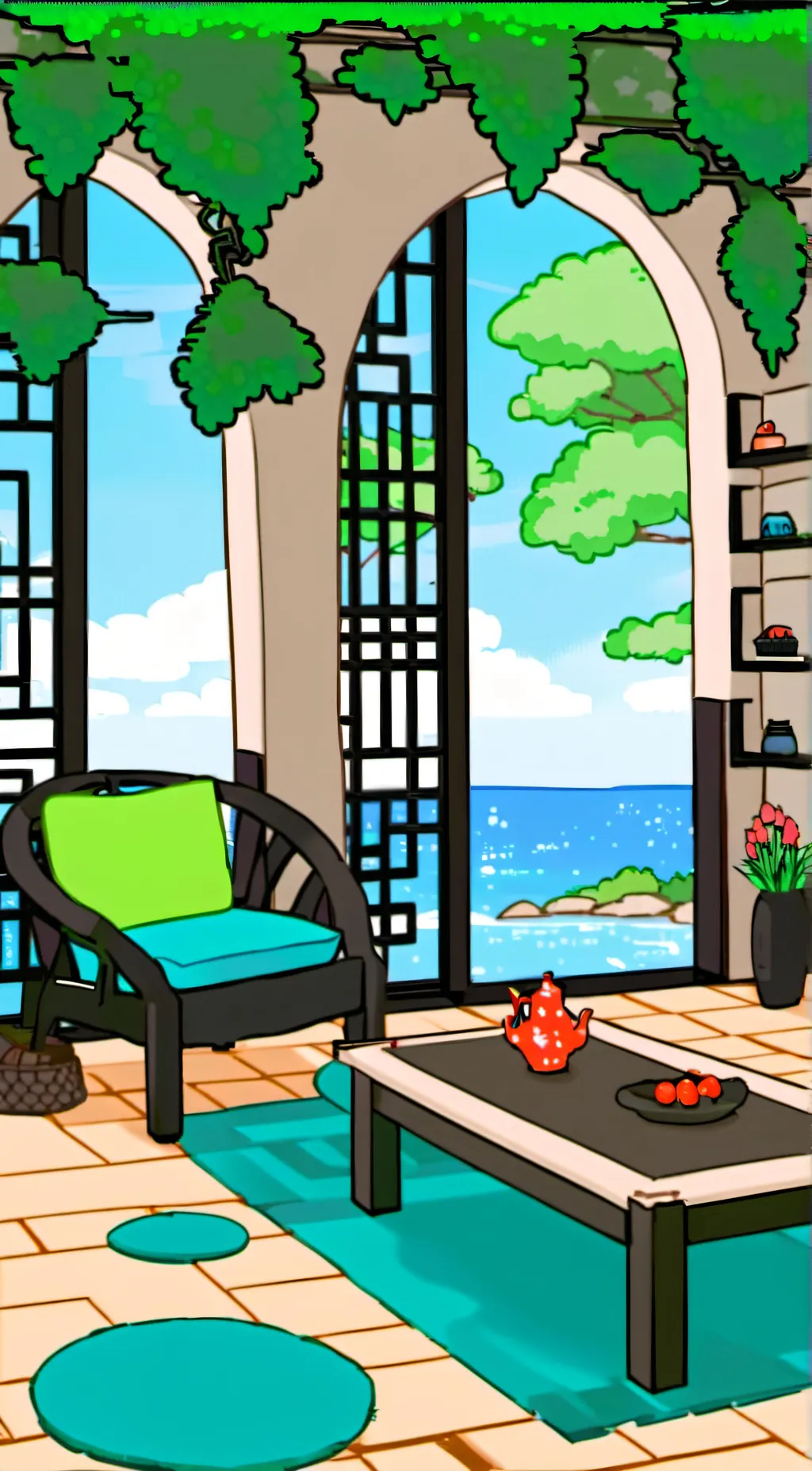 ai character: KNY dance background