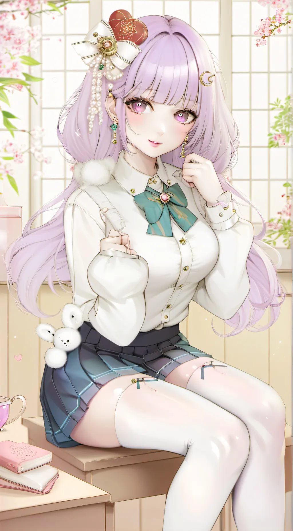 ai character: Cute skin suit background