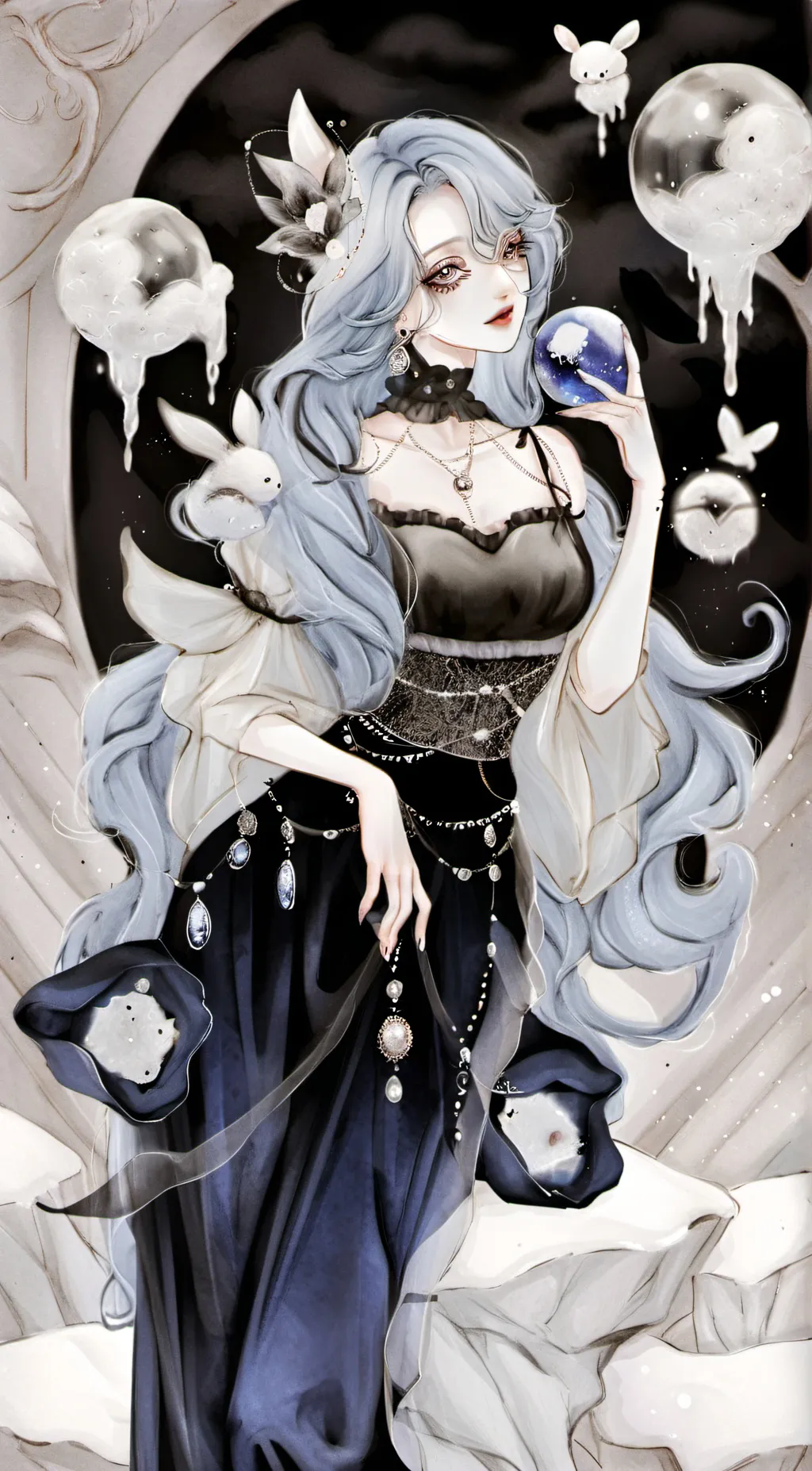 ai character: Mrs. Ice❄️ background