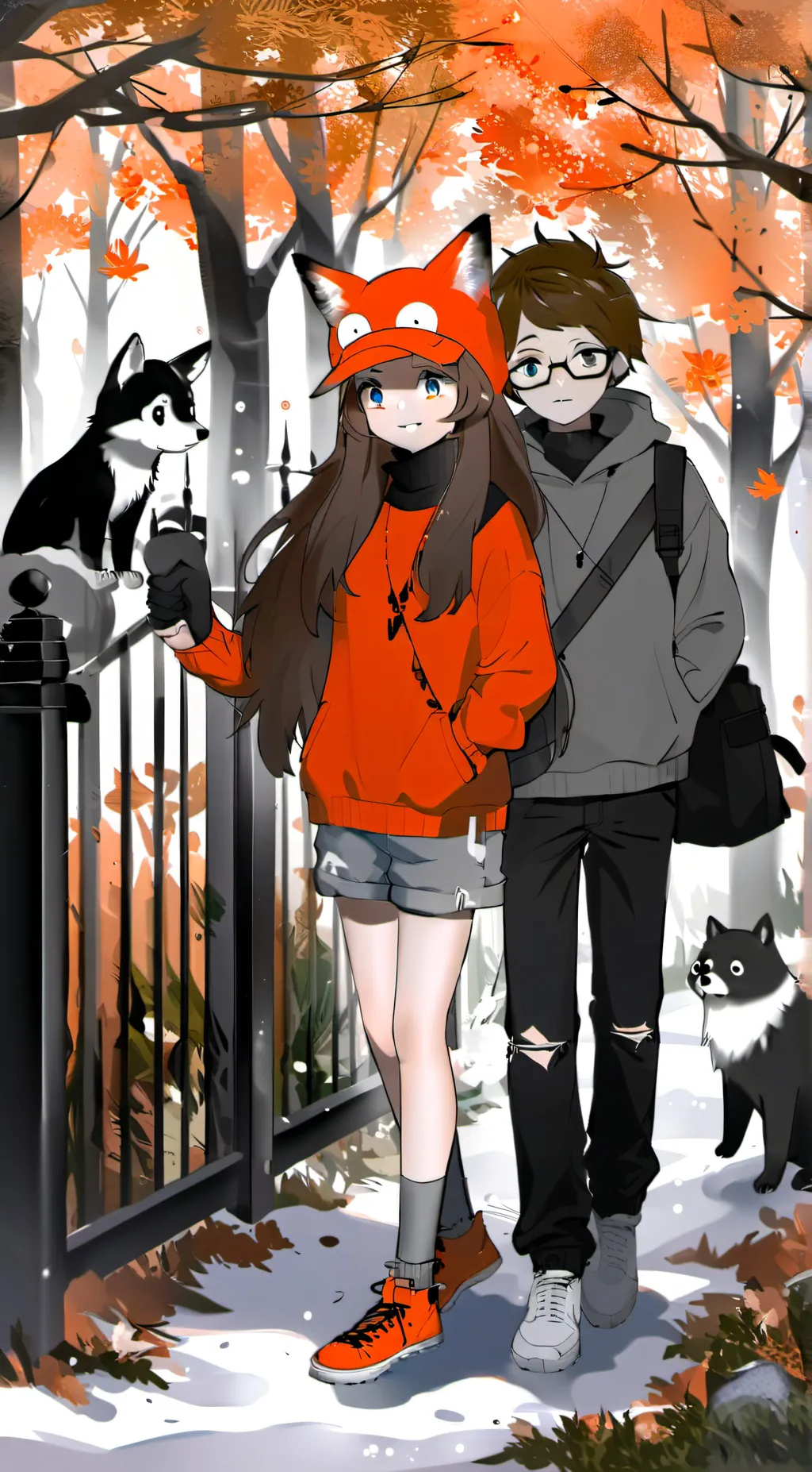 ai character: cat city background