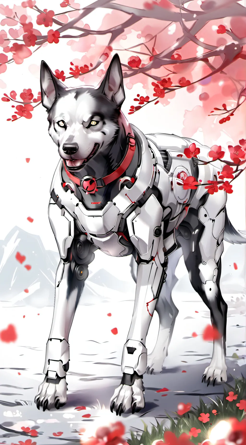 ai character: robot dog friend background