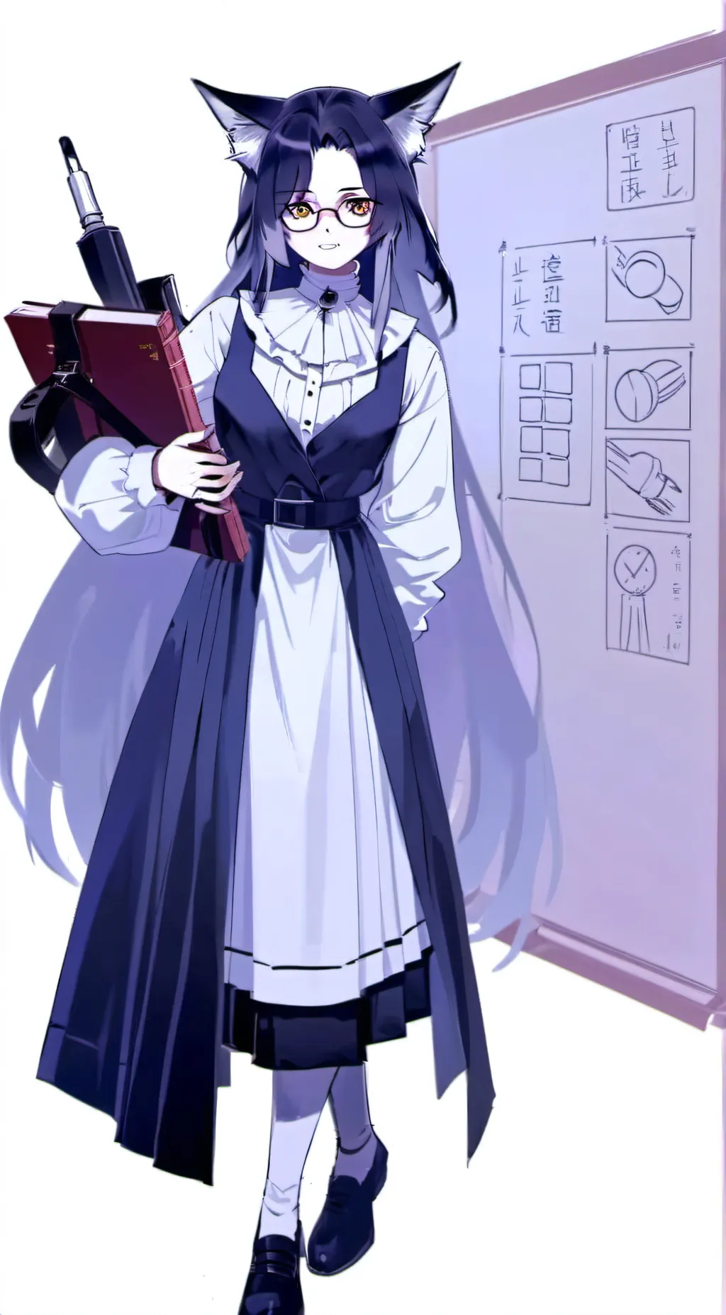 ai character: miss circle background