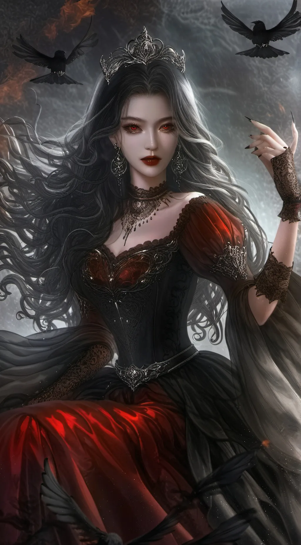 ai character: lizzy hearts background