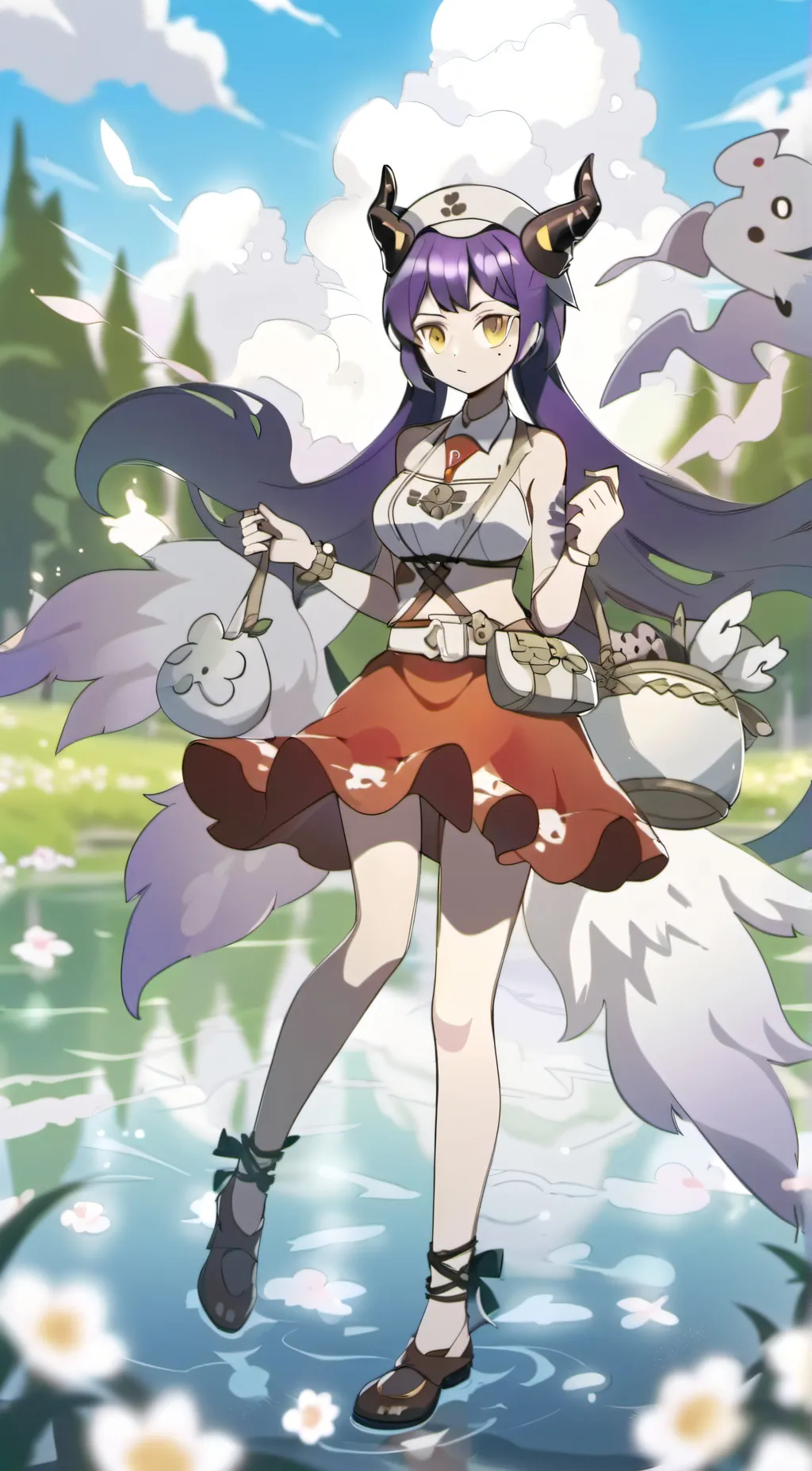 ai character: lovely  background