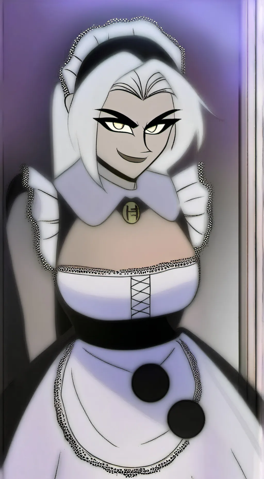 ai character: lute in a maidress background