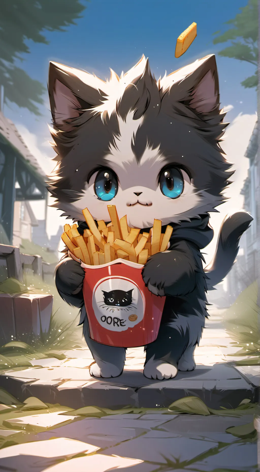ai character: Fwriez kitten/oreo background