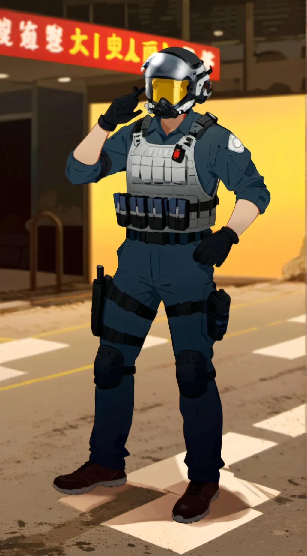 ai character: officer hund background