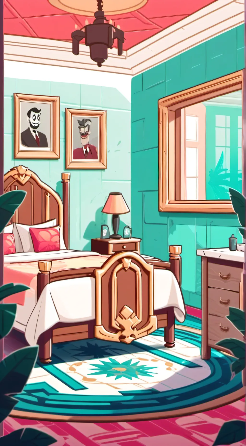 ai character: Radio apple heat background