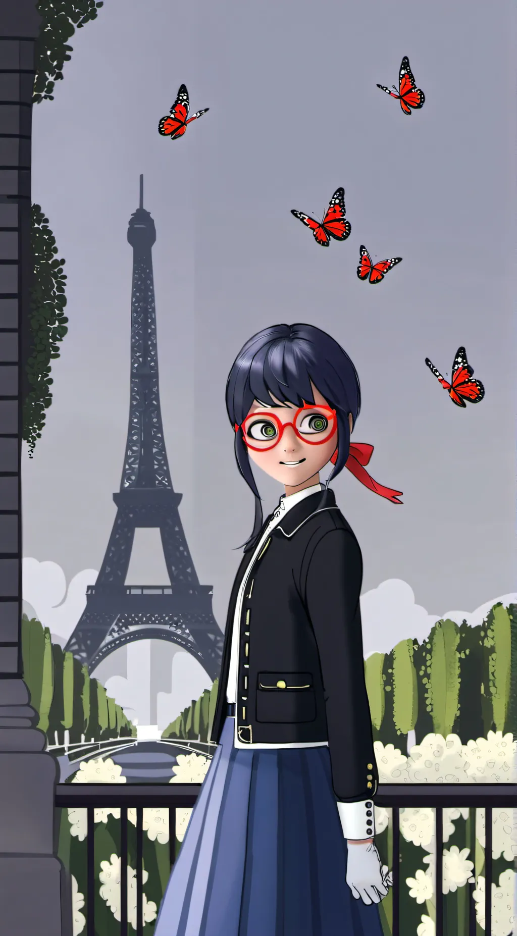 ai character: marinette dupain c background