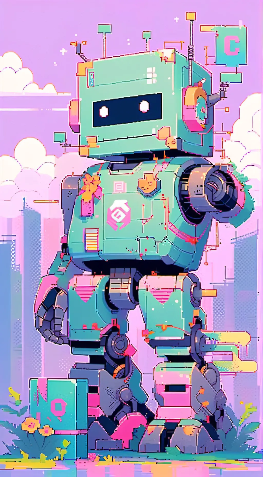 ai character: Smart robot background