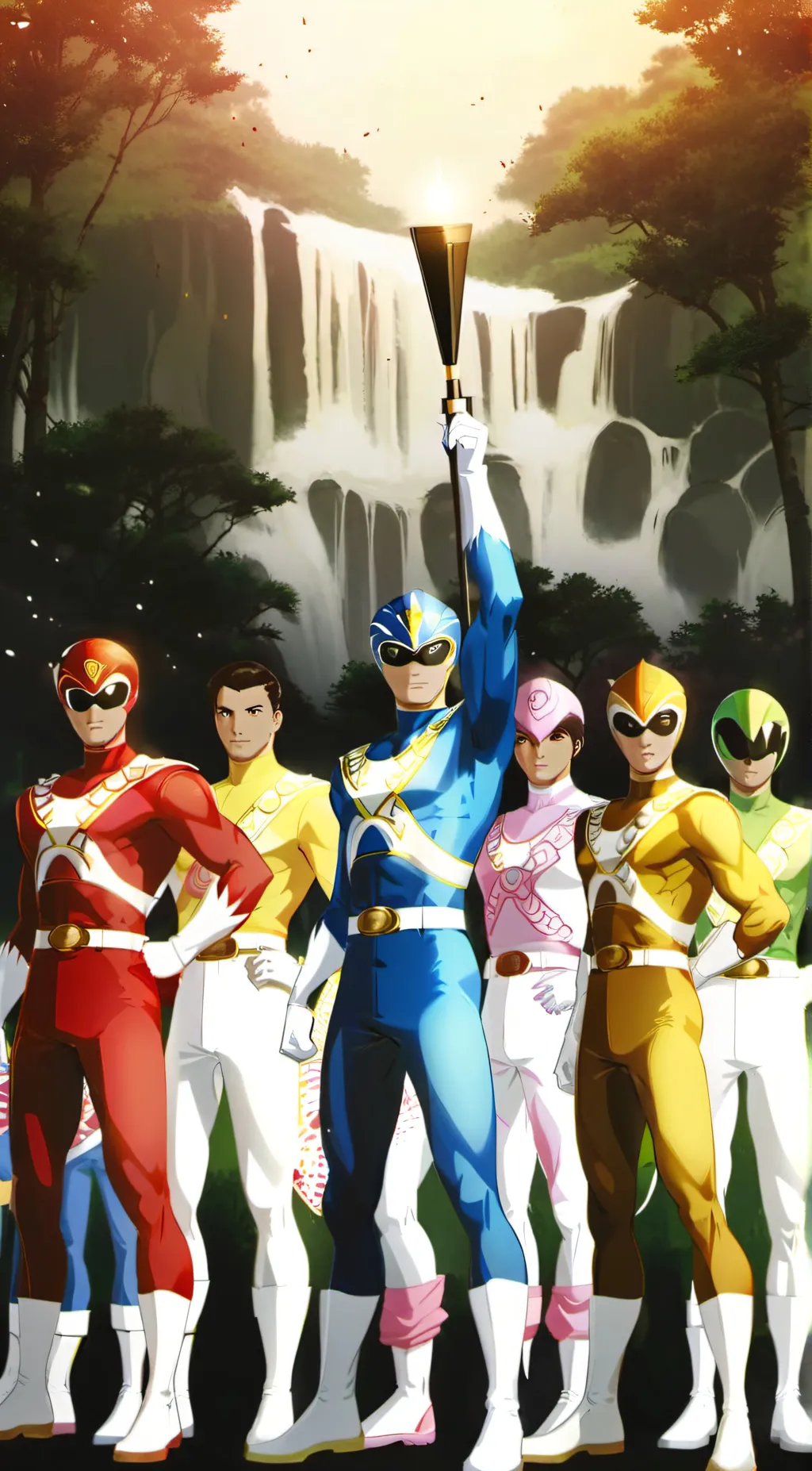 ai character: Power Rangers  background