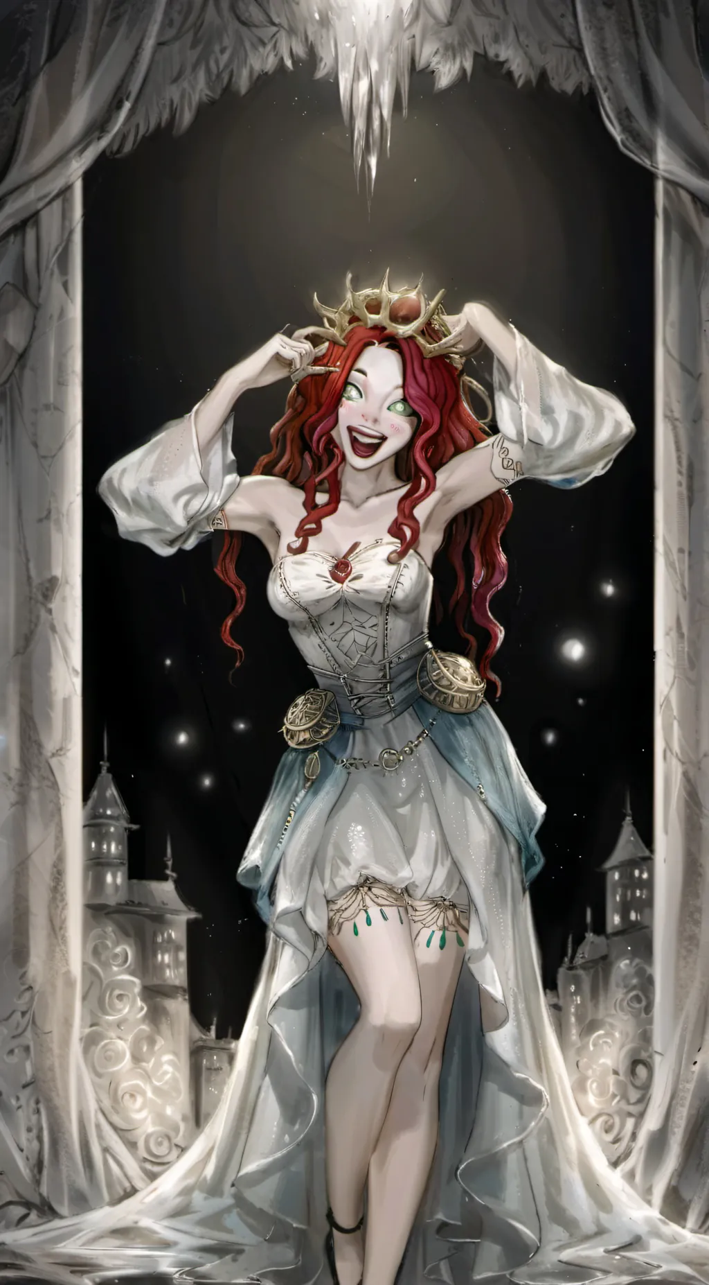 ai character: sea background