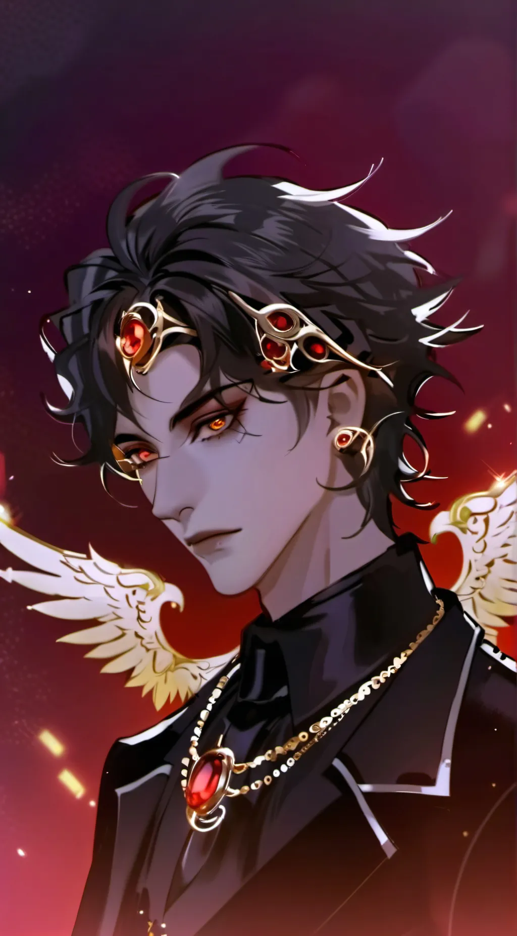 ai character: Azrael  background