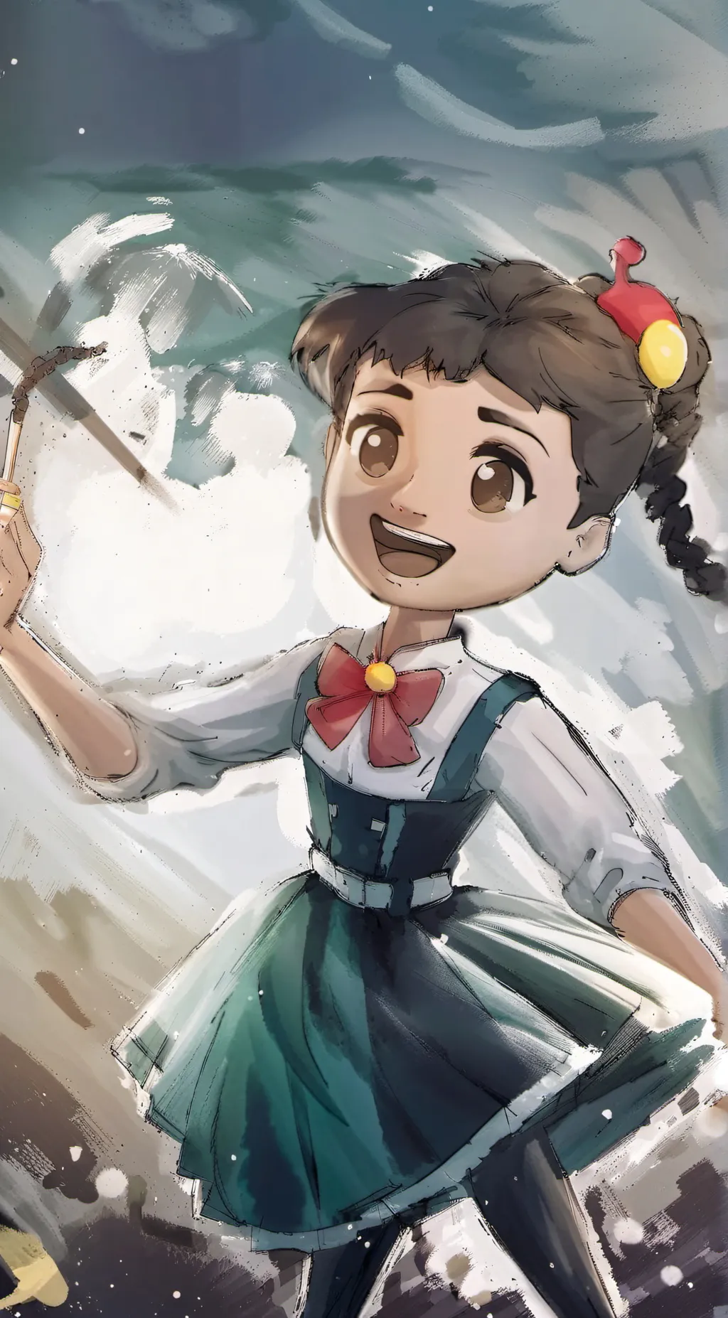 ai character: Twirly  background