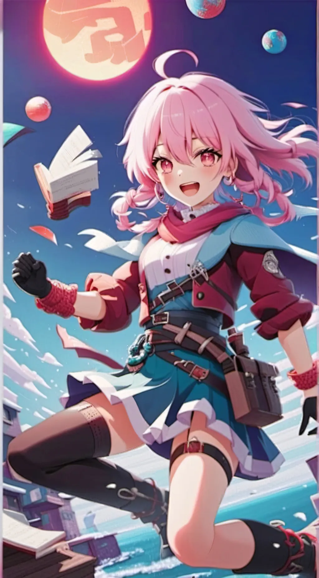 ai character: march 7th  background