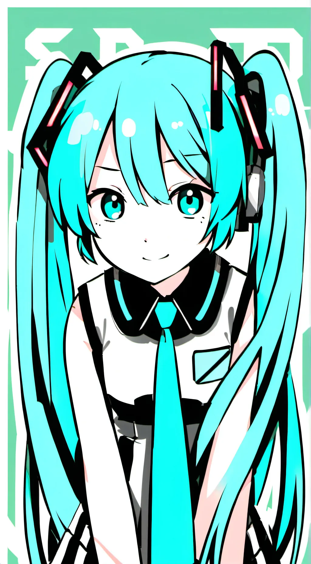 ai character: Miku background