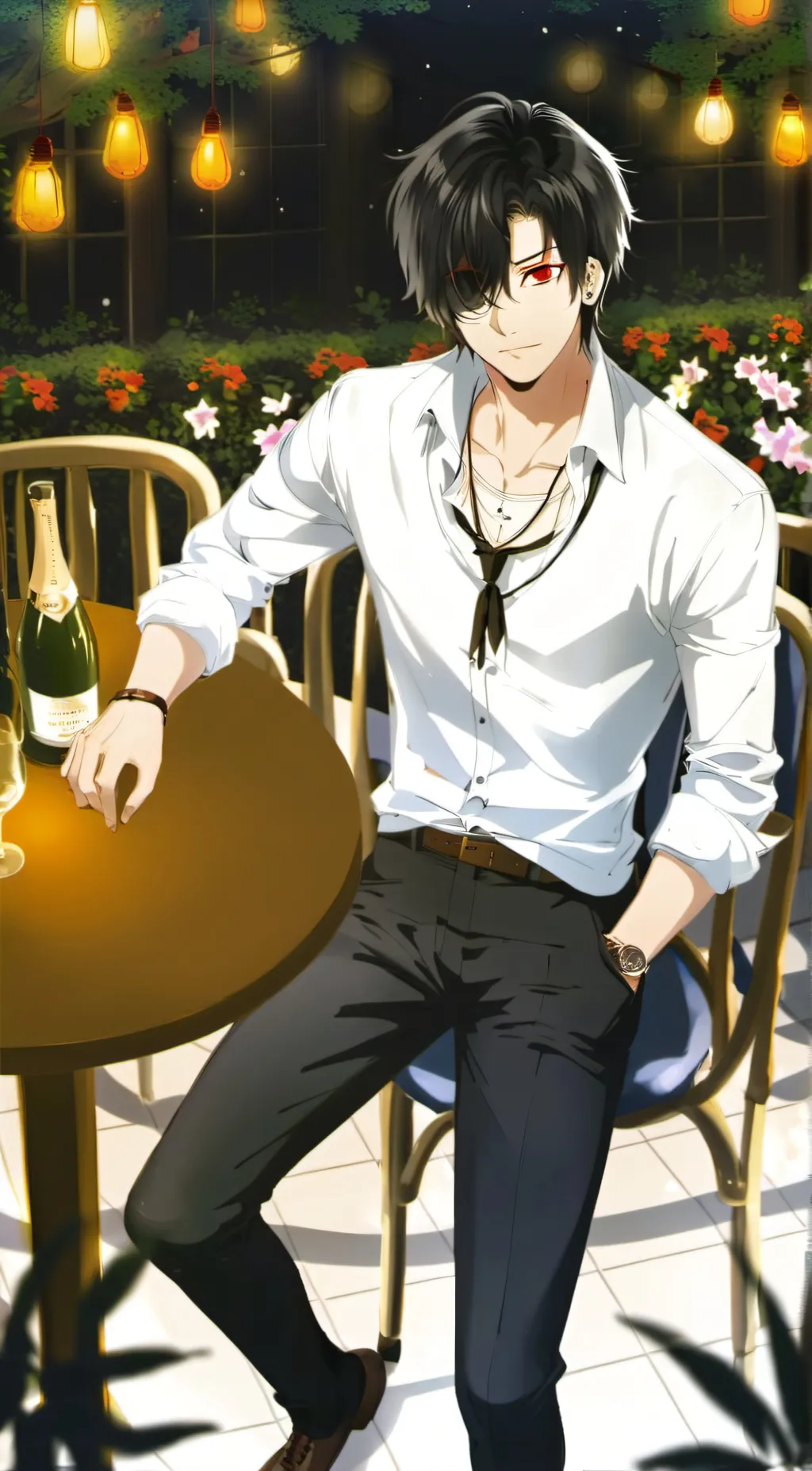 ai character: Violet75 background