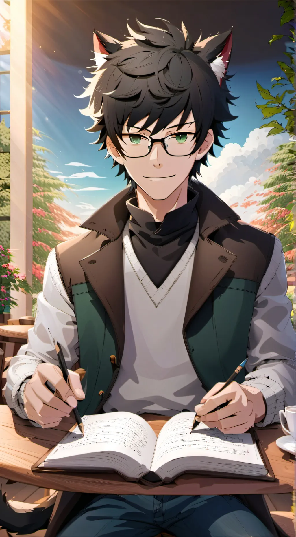 ai character: Leon background