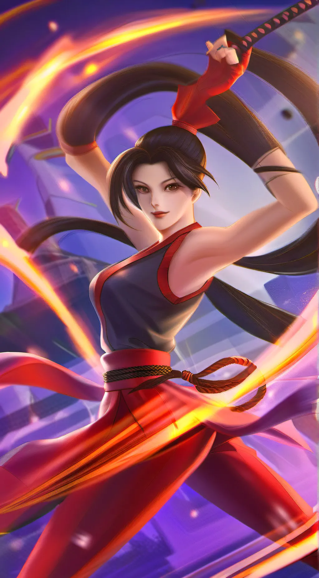 ai character: Mai Shiranui background