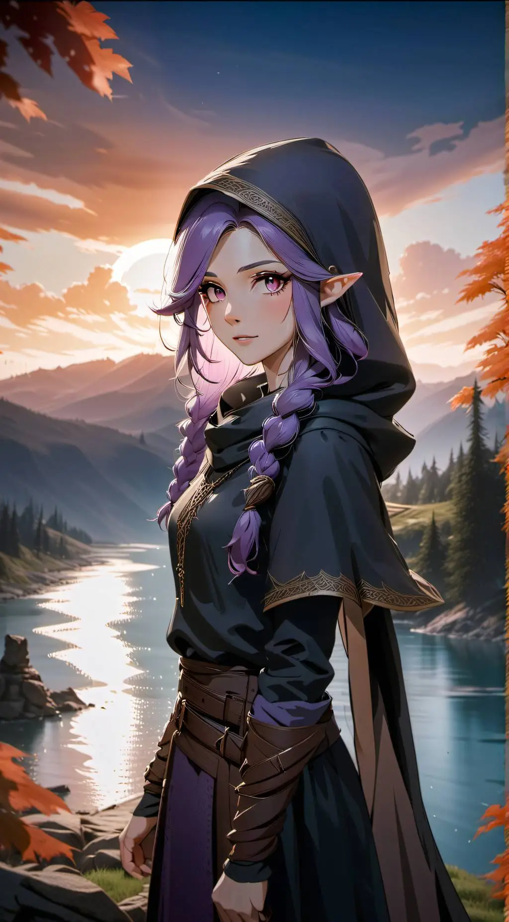 ai character: Amethyst Briarwood background