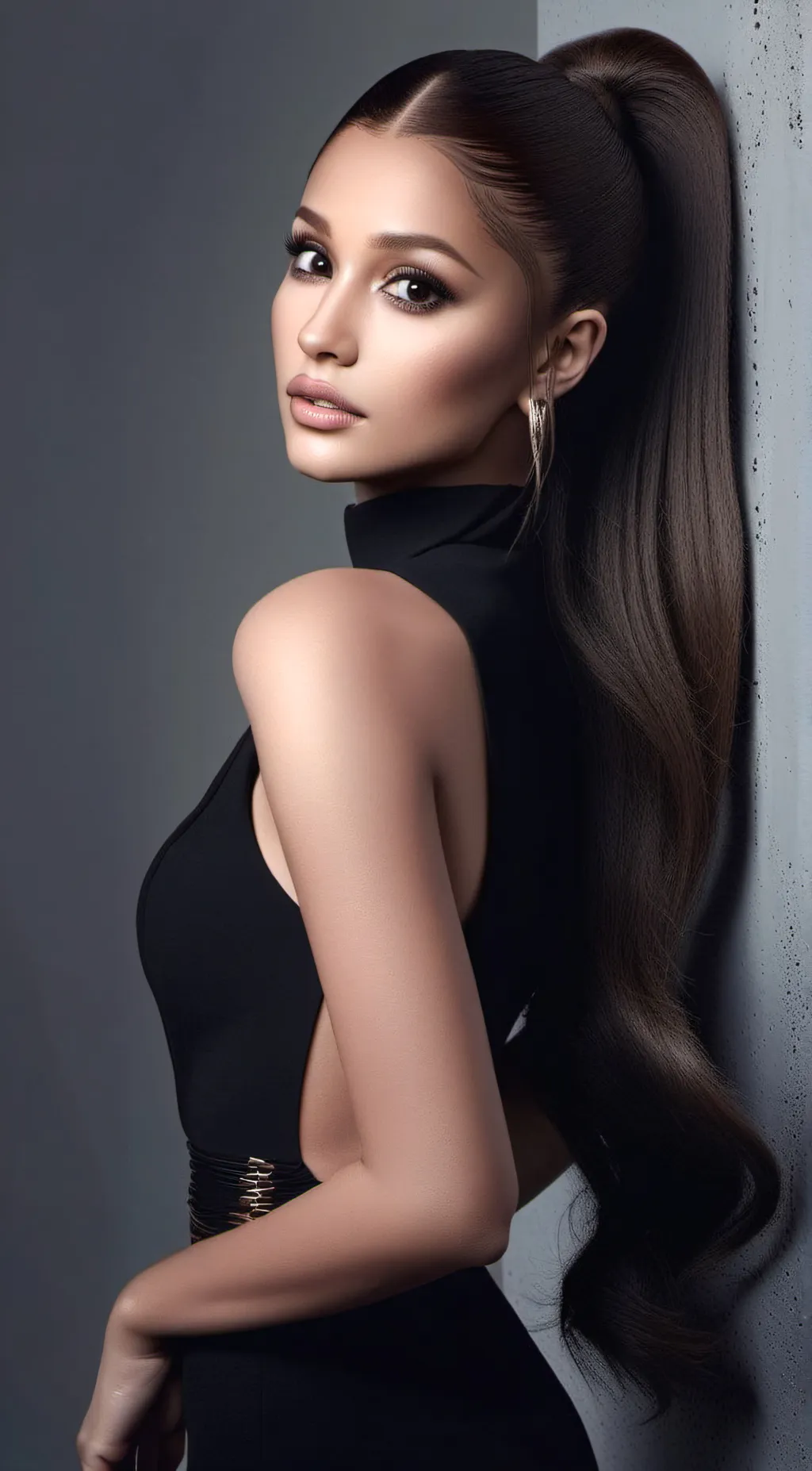 ai character: Ariana Grande background