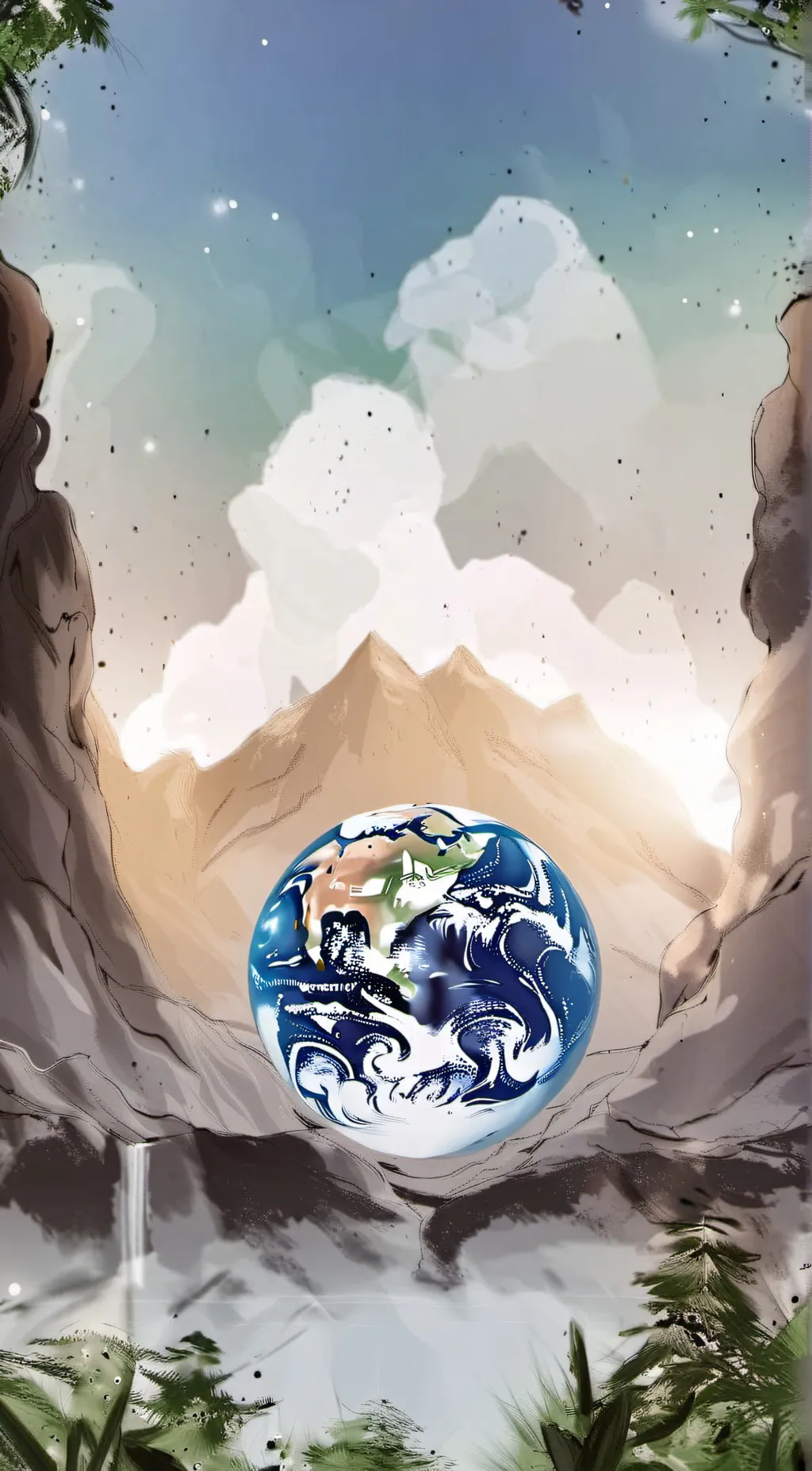 ai character: earth background