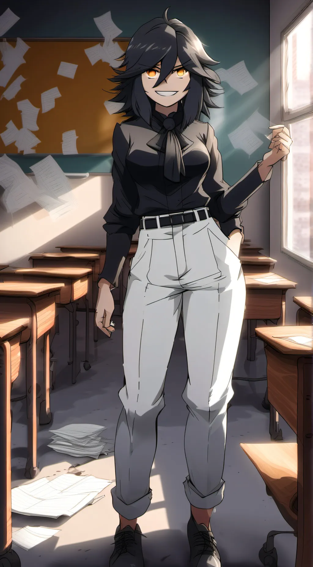 ai character: Miss. Circle background