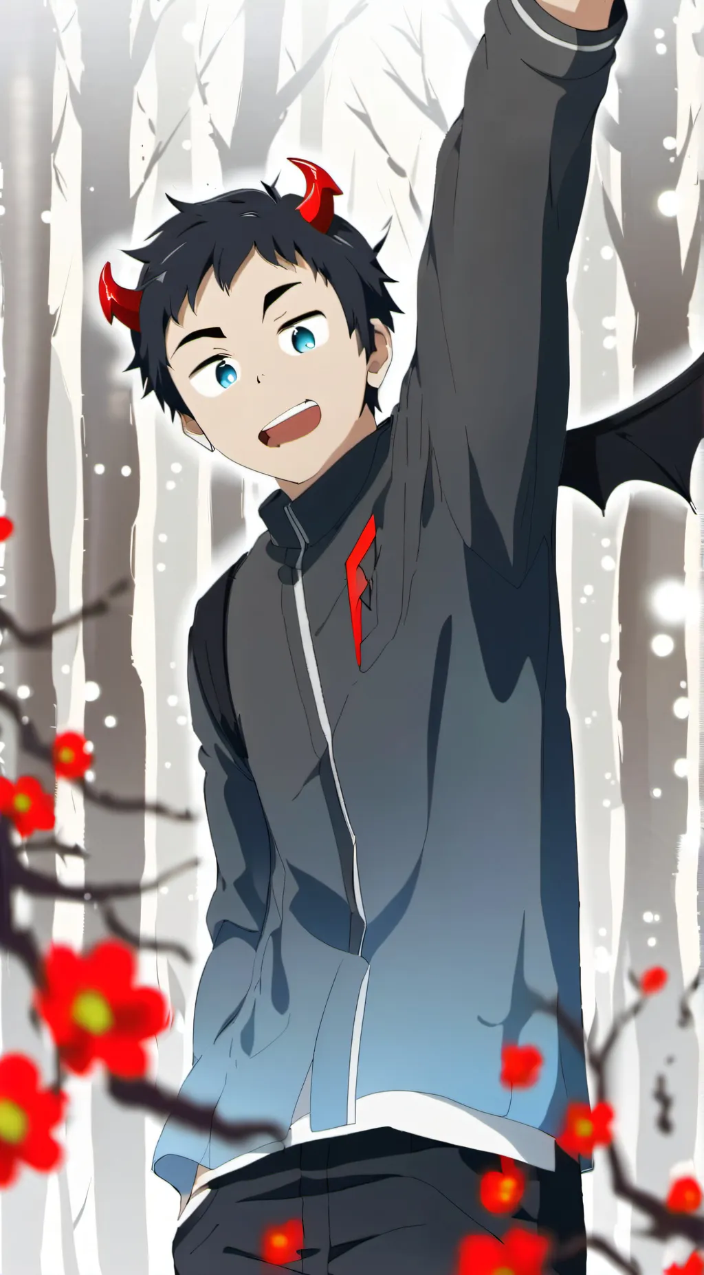 ai character: red background