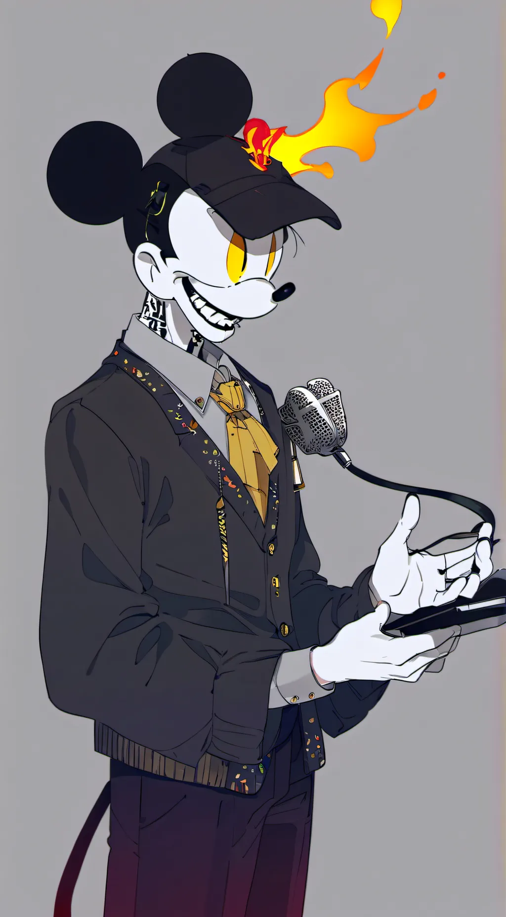 ai character: devil mickey mouse background