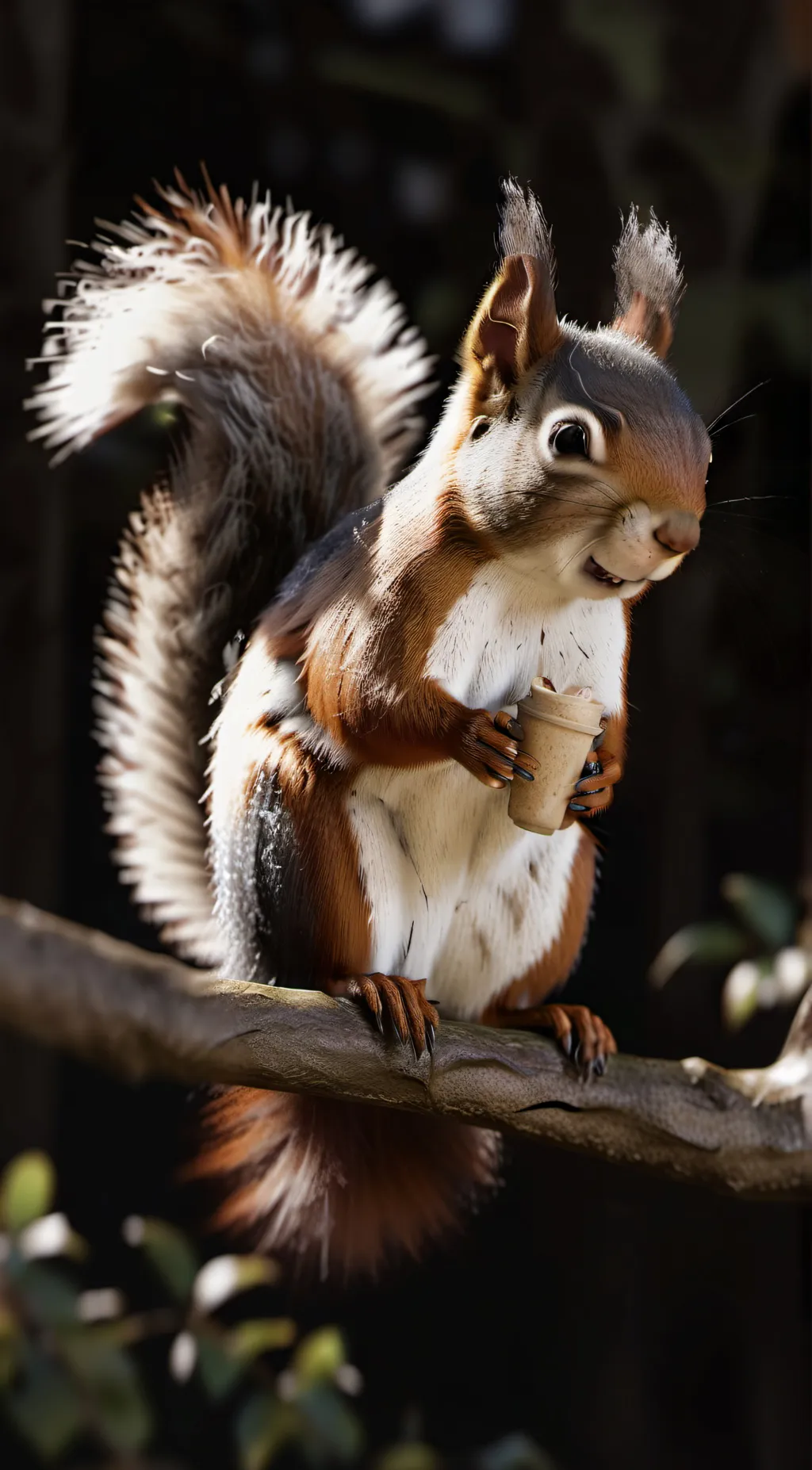 ai character: squirrel  background