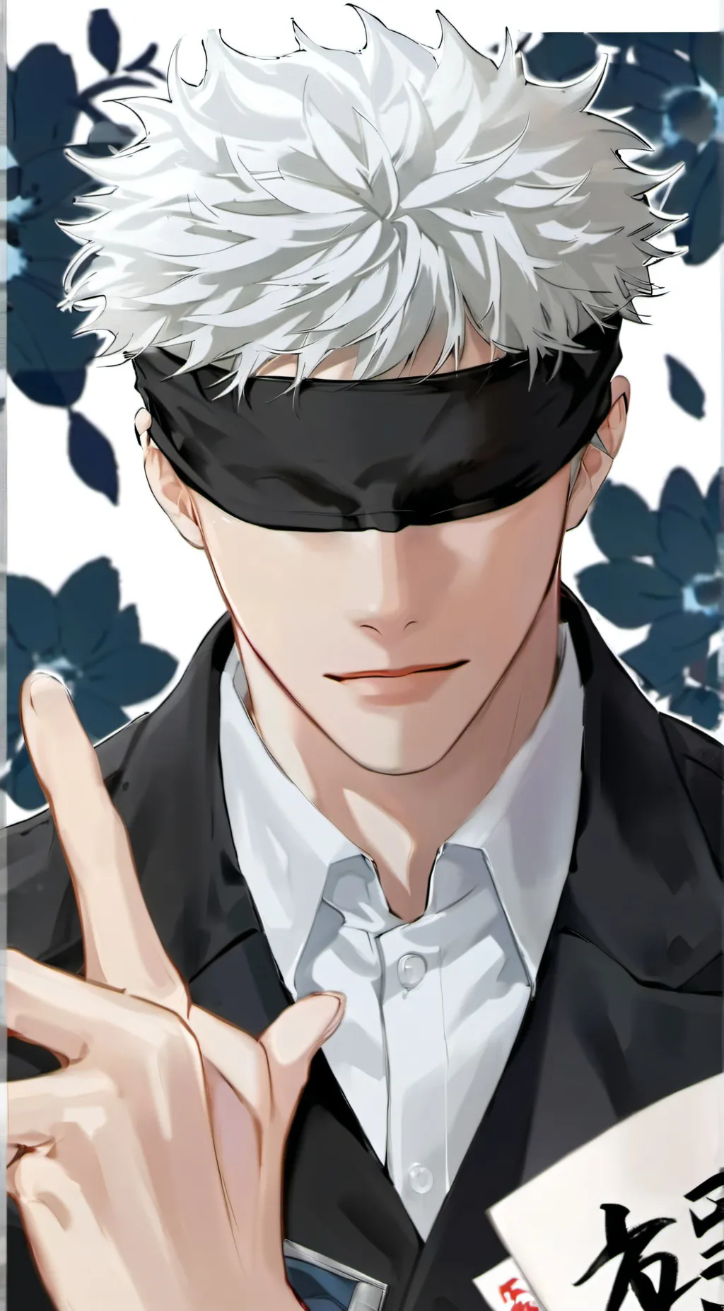 ai character: Saturo gojo  background