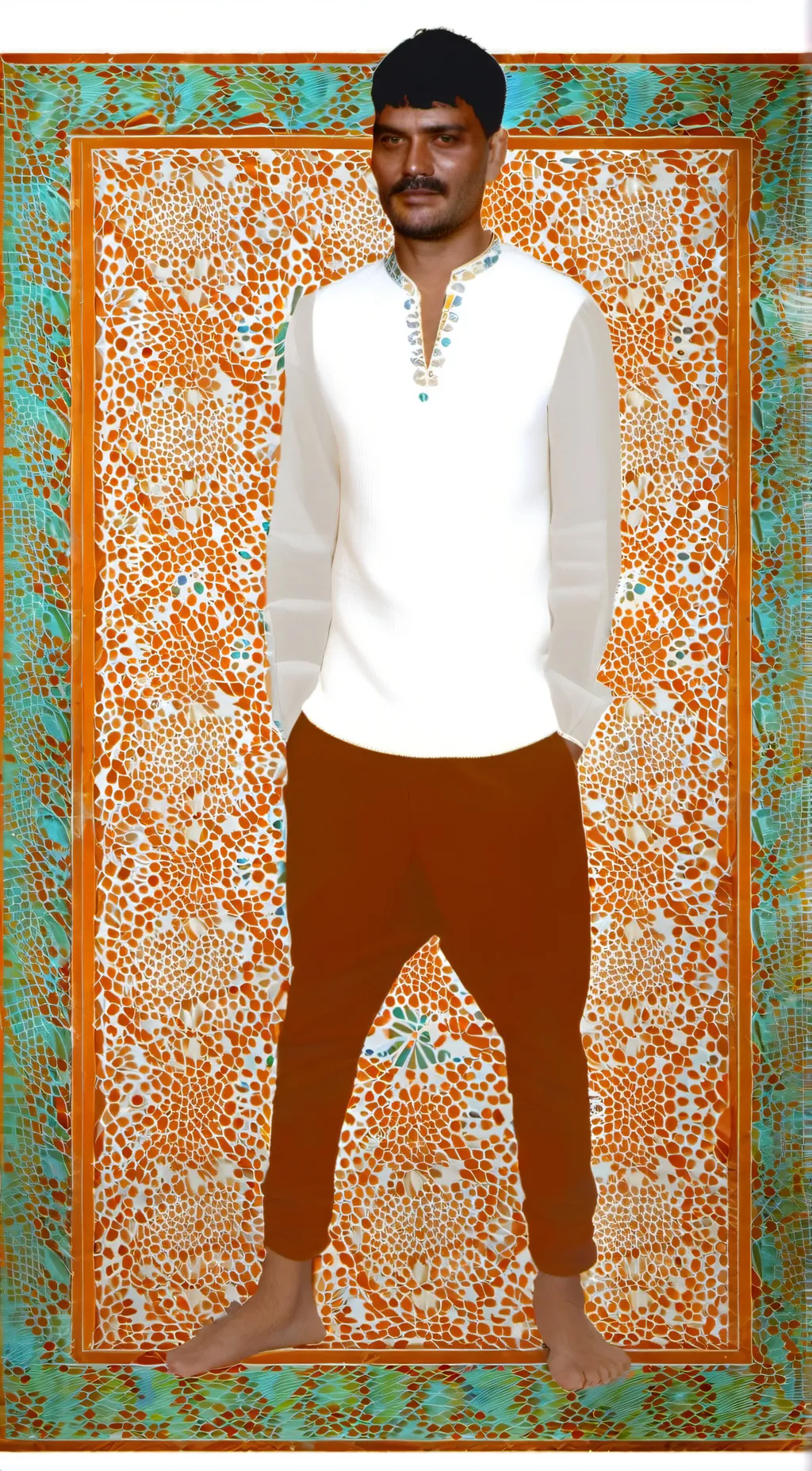 ai character: indian man background