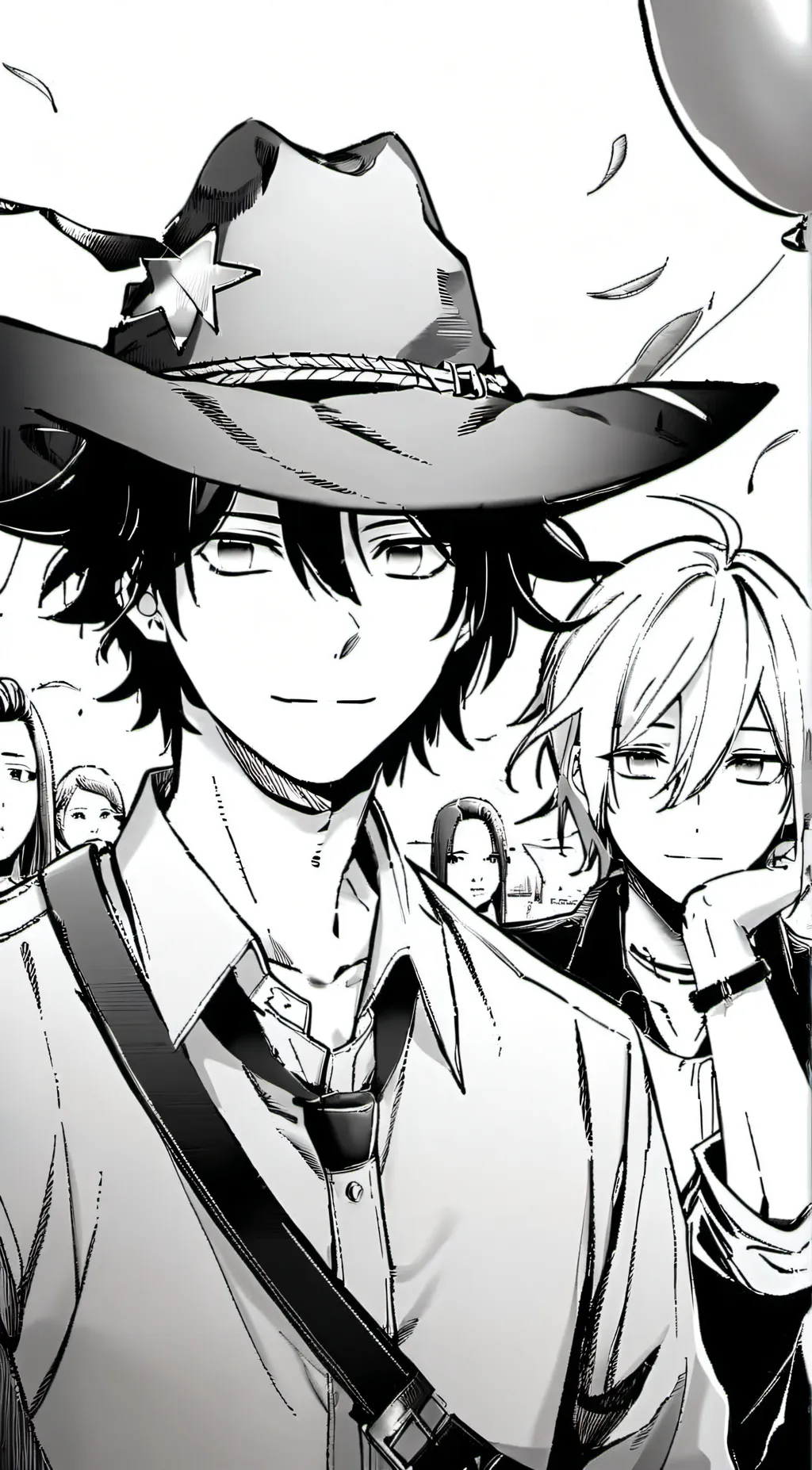 ai character: Bday x Sheriff background