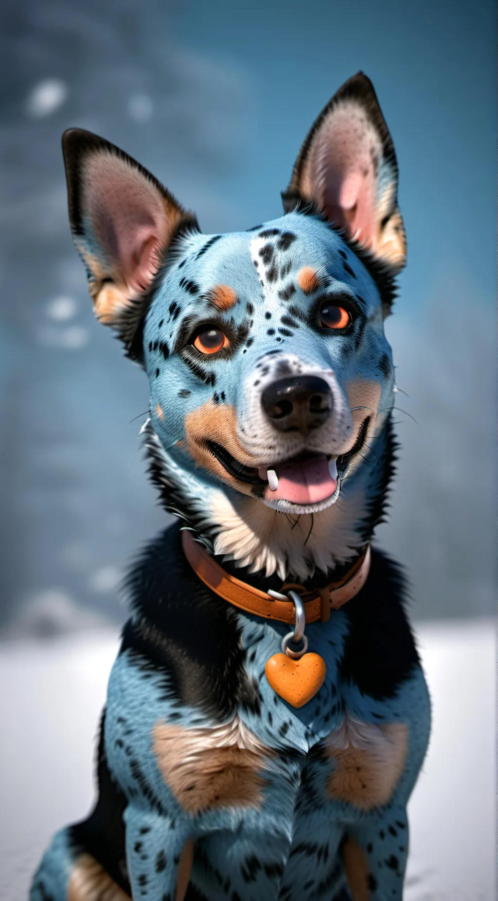 ai character: Bluey  background