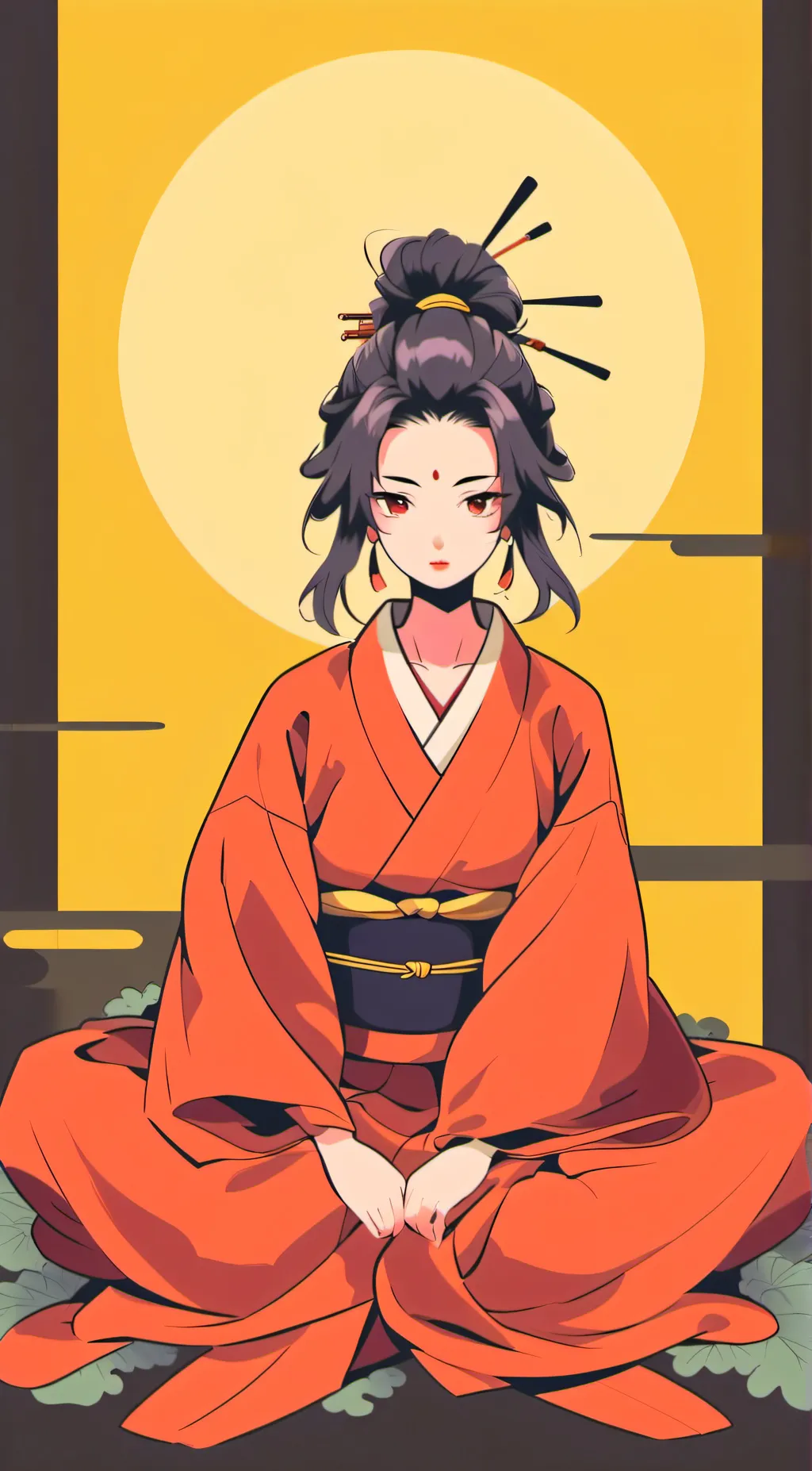 ai character: kokushibo female  background