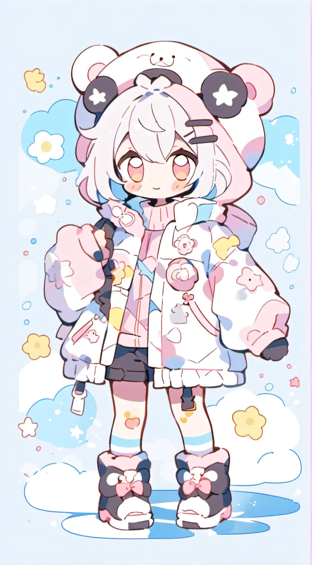 ai character: cotten candy ♡♡☆ background