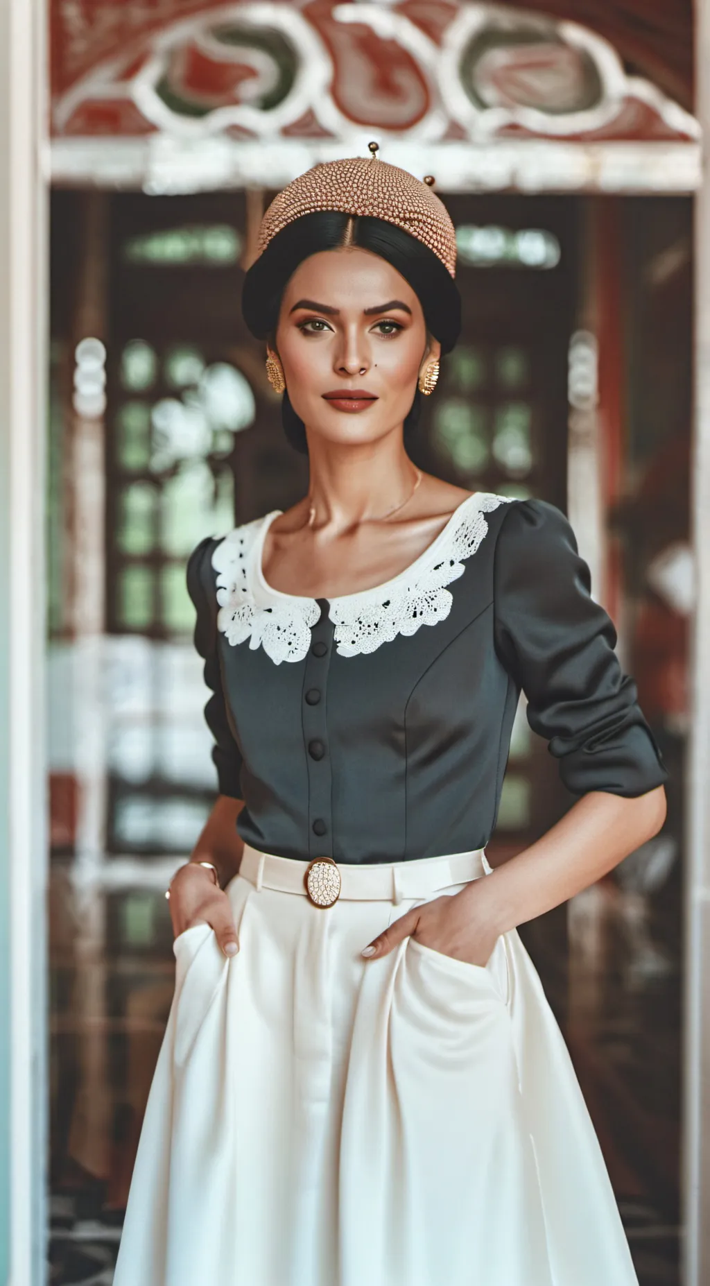 ai character: maid Layla  background