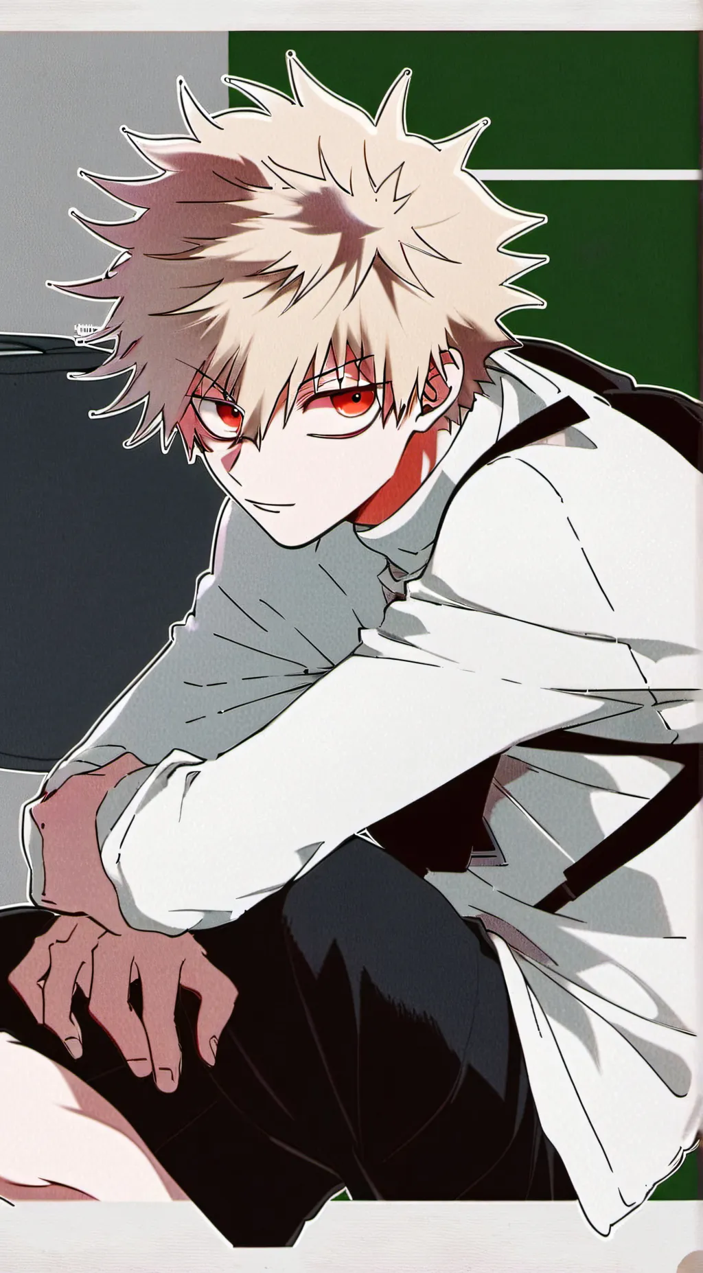 ai character: Katsuki Bakugou background