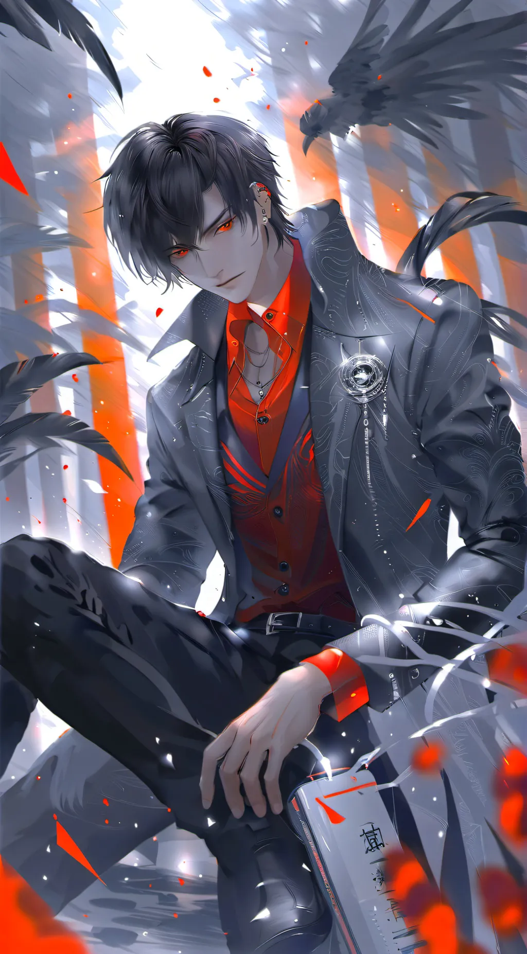 ai character: Kaiba Crimson  background