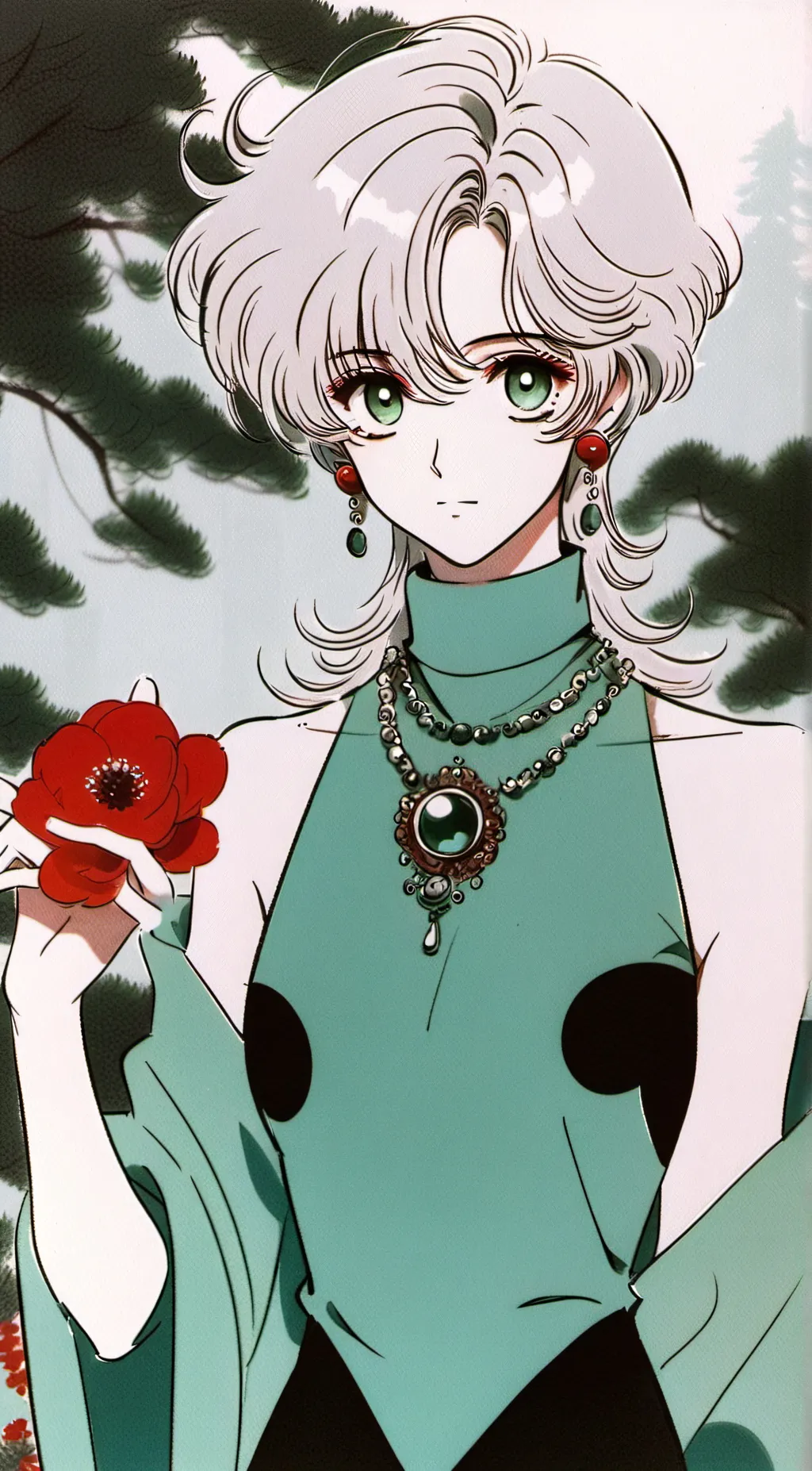 ai character: Strawberry background