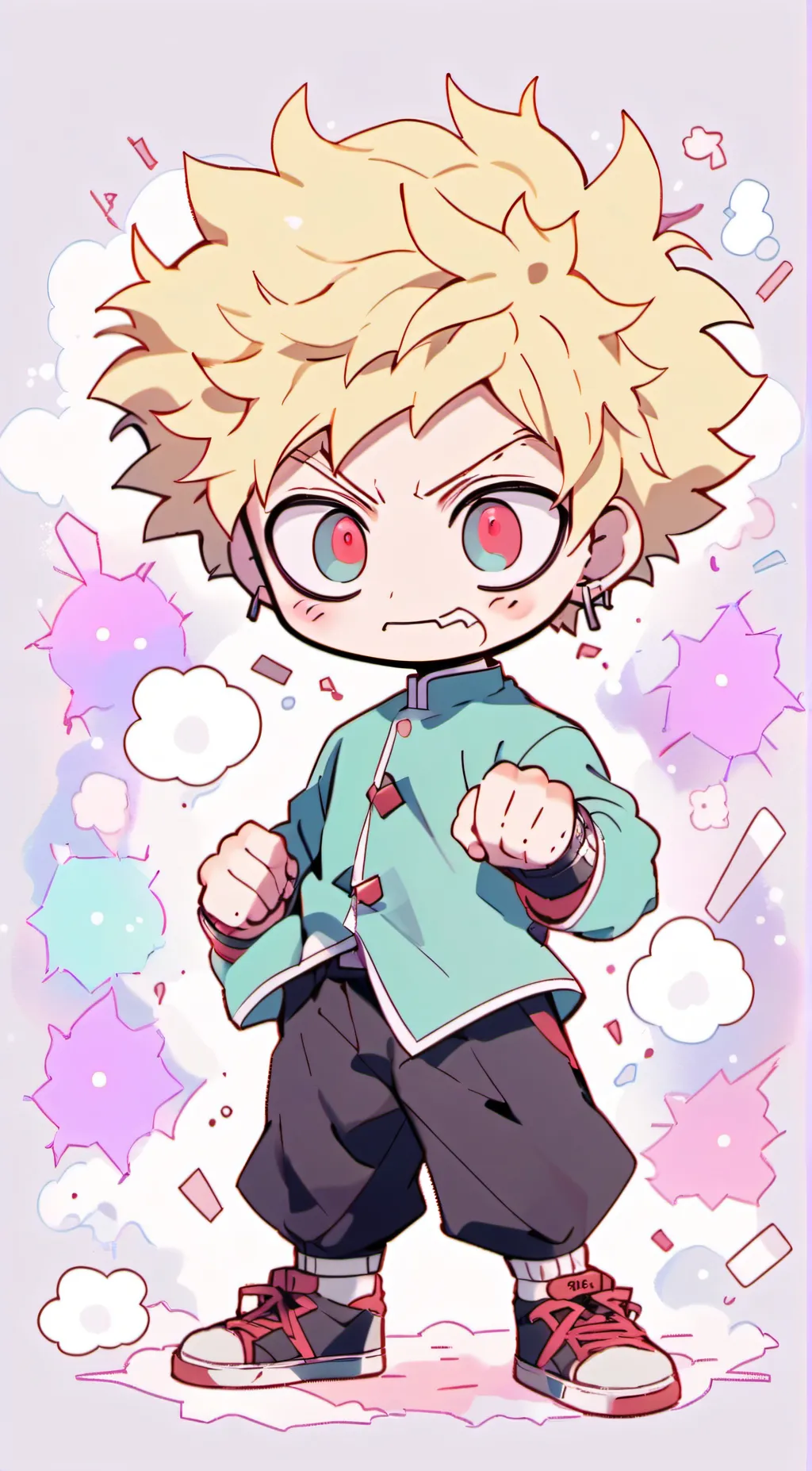 ai character: Bakugou Katsuki background