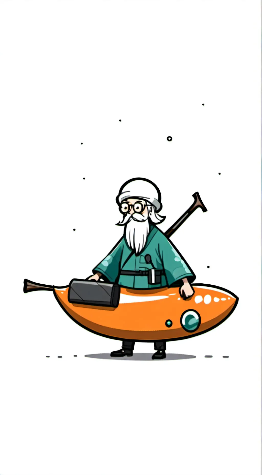 ai character: Squid Word background