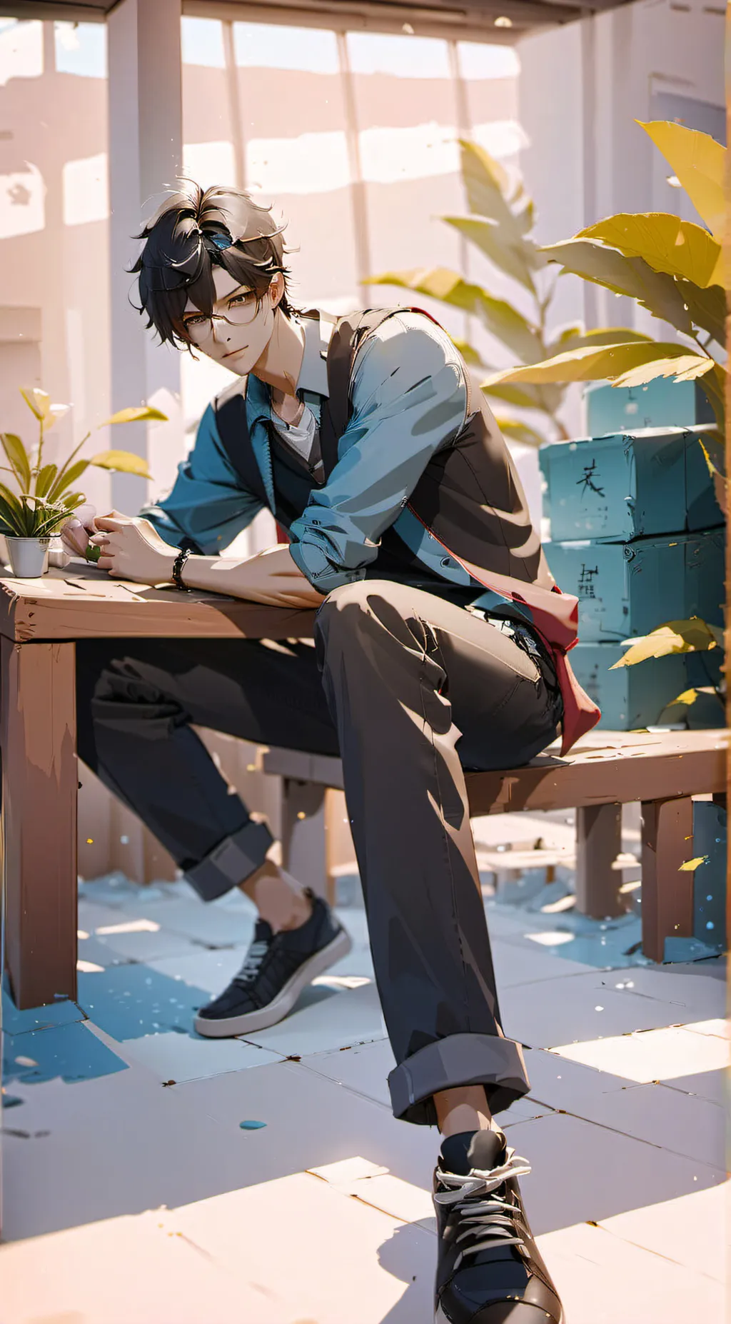 ai character: Aiden  background