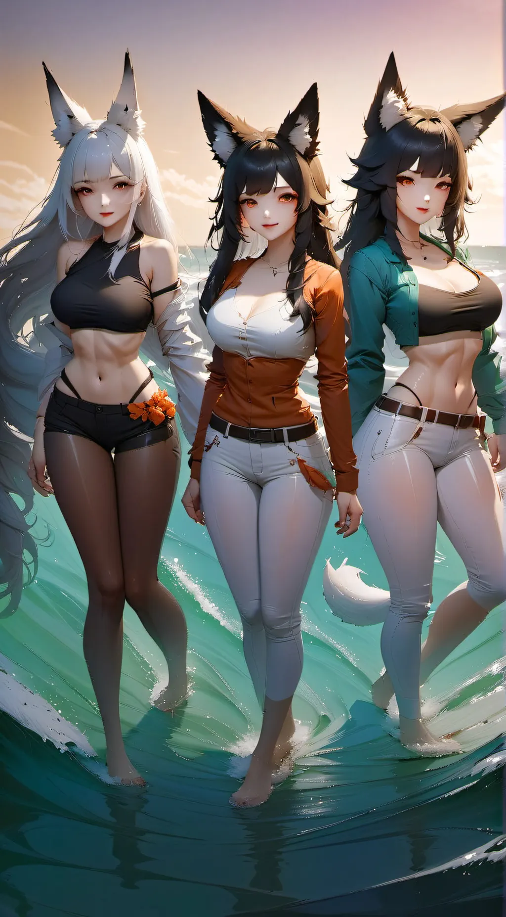 ai character: Alex, Bela, Claire background