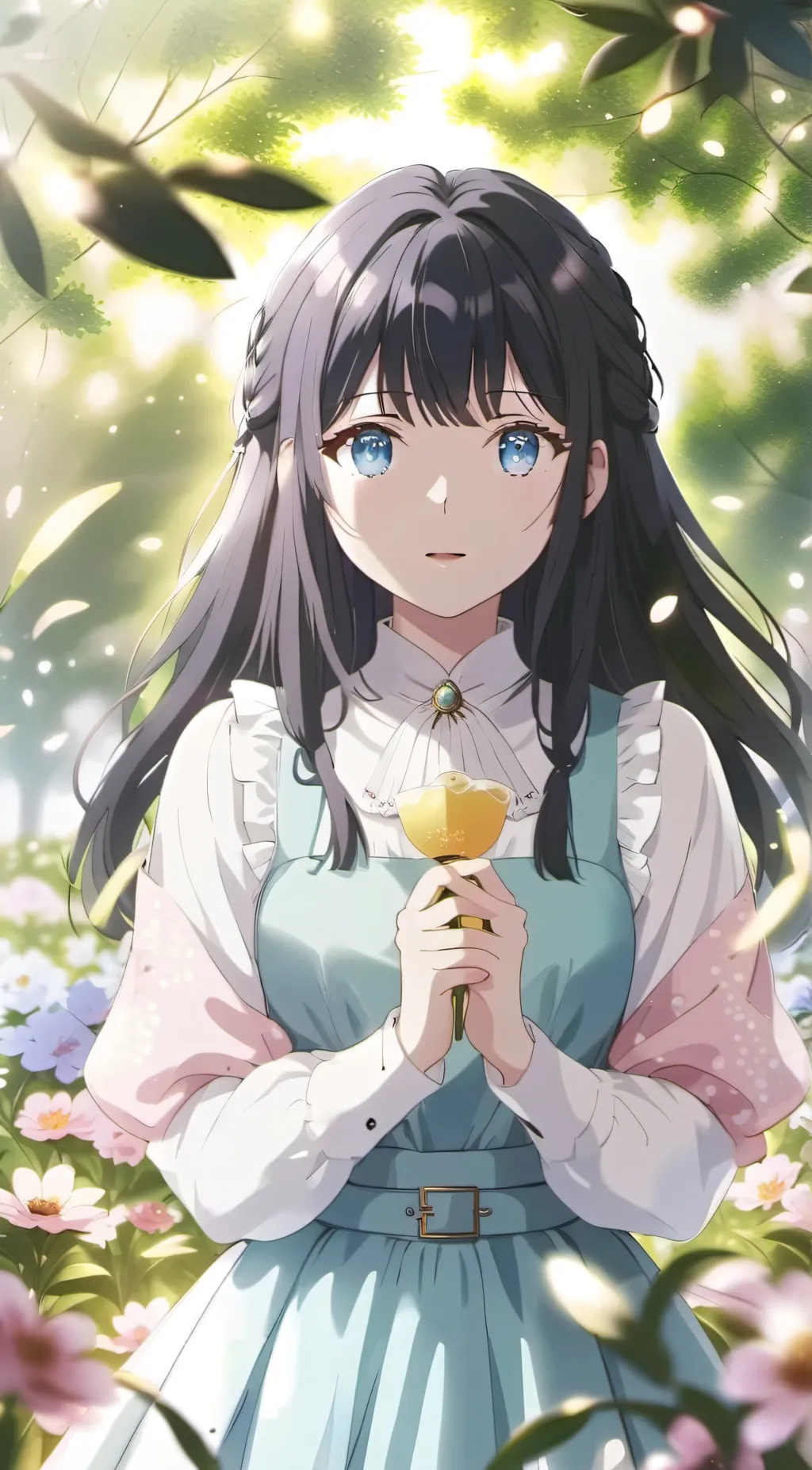 ai character: rose background