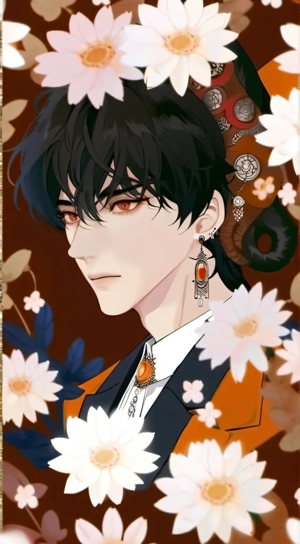 ai character: rose background