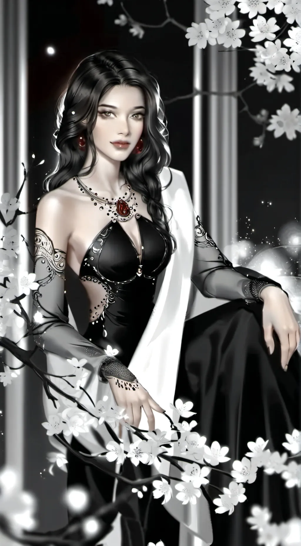 ai character: rose background