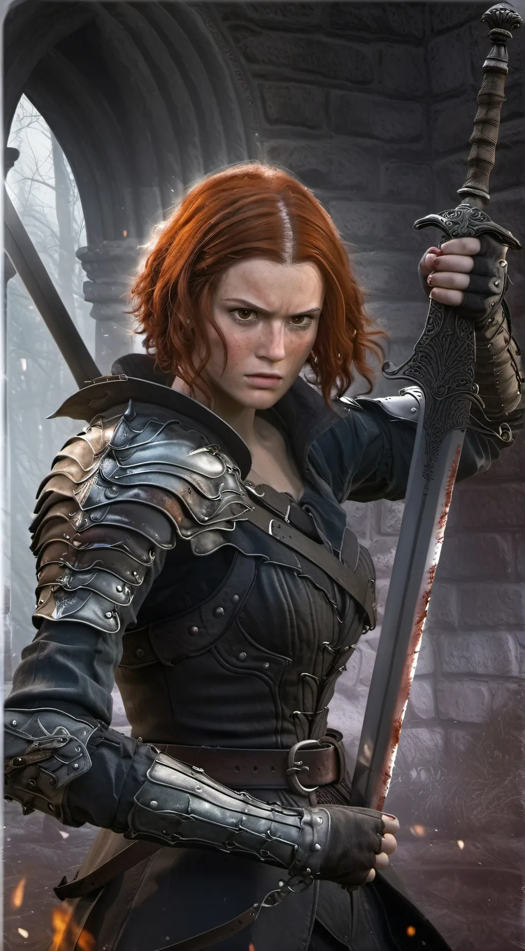 ai character: Elodie Bayford background